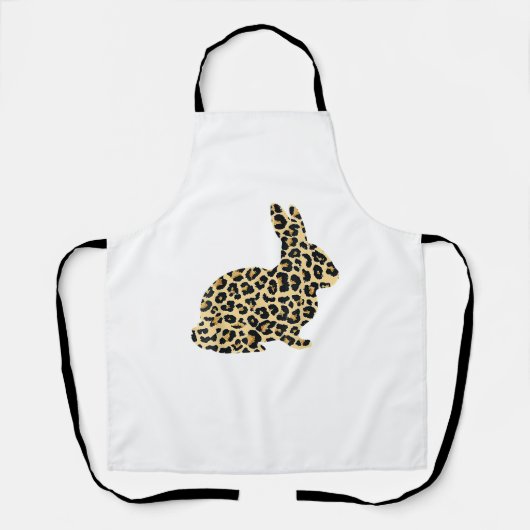 Happy Oaster Niedlich Leopard Bunny Rabbit _1 Schürze (Vorderseite)