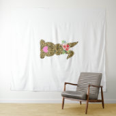 Happy Oaster Niedlich Leopard Bunny Rabbit Wandteppich (Beispiel (Horizontal))