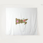 Happy Oaster Niedlich Leopard Bunny Rabbit Wandteppich (Vorderseite (Horizontal))