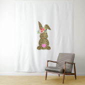 Happy Oaster Niedlich Leopard Bunny Rabbit Wandteppich (Beispiel)