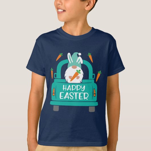 Happy Oaster Niedlich Moderner Gnome Truck T-Shirt (Vorderseite)