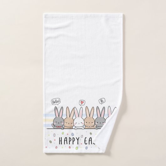 Happy Oaster Niedlich Oaster Bunnies Badhandtuch Set (Handtuch)