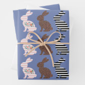 Happy Oaster Niedlich Osterleopard Bunny Rabbit Geschenkpapier Set (Beispiel)