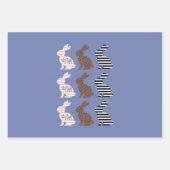 Happy Oaster Niedlich Osterleopard Bunny Rabbit Geschenkpapier Set (Vorderseite)