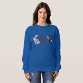 Happy Oaster Niedlich Osterleopard Bunny Rabbit Sweatshirt (Vorne ganz)