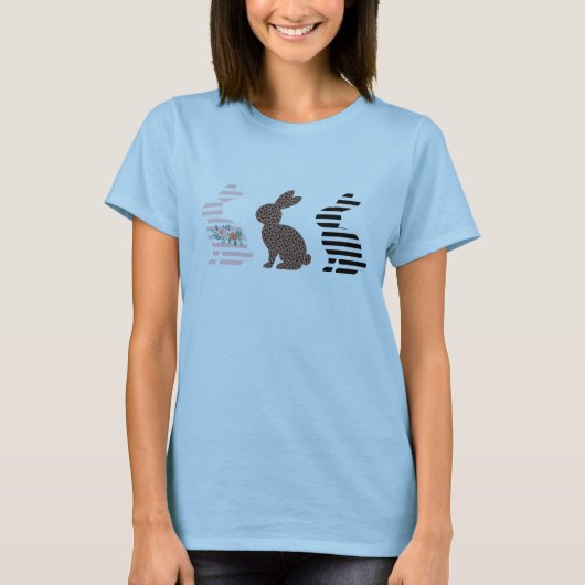 Happy Oaster Niedlich Osterleopard Bunny Rabbit T-Shirt (Vorderseite)