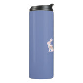 Happy Oaster Niedlich Osterleopard Bunny Rabbit Thermosbecher (Nach links gedreht)