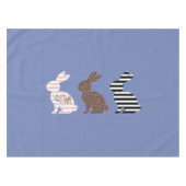 Happy Oaster Niedlich Osterleopard Bunny Rabbit Tischdecke (Vorderseite (Horizontal))