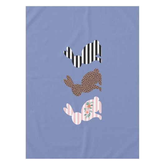 Happy Oaster Niedlich Osterleopard Bunny Rabbit Tischdecke (Vorderseite)