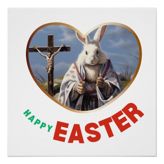 Happy Oaster - Niedlich Ostern Poster (Vorderseite)