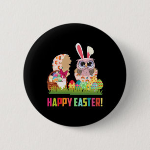 Happy Oaster Niedlich Owl Oldtimer Owl Lover Button
