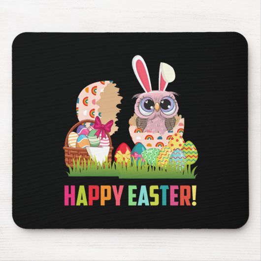 Happy Oaster Niedlich Owl Oldtimer Owl Lover Mousepad (Vorne)