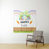 Happy Oaster Niedlich Pastellfarbenhintergrund Wandteppich (Beispiel)