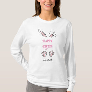 Happy Oaster Niedlich Pink Bunny Oars T-Shirt