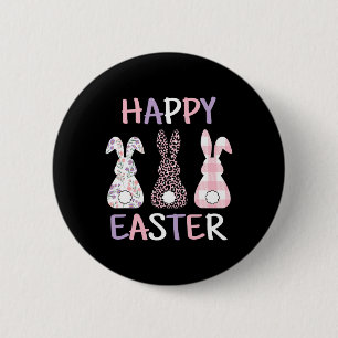 Happy Oaster Niedlich Pink Leopard Karierte Blume Button