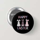 Happy Oaster Niedlich Pink Leopard Karierte Blume Button (Vorne & Hinten)