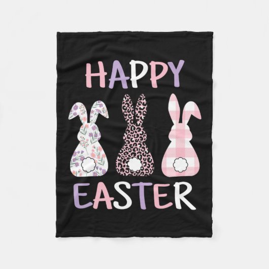 Happy Oaster Niedlich Pink Leopard Karierte Blume Fleecedecke (Vorderseite)