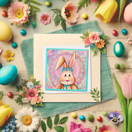 Happy Oaster Niedlich Pink Pastel Inspirivity Mitteilungskarte