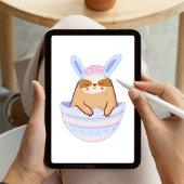 Happy Oaster Niedlich Sloth Individuelle Name Aufkleber