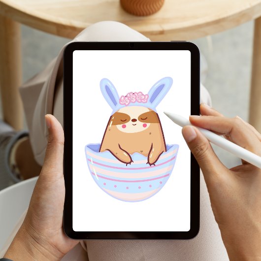 Happy Oaster Niedlich Sloth Individuelle Name Aufkleber