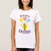 Happy Oaster niedlich Tulip Blume T-Shirt (Vorderseite)