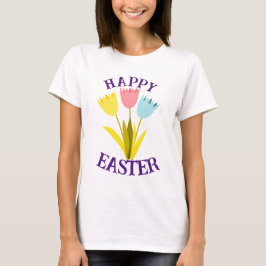 Happy Oaster niedlich Tulip Blume T-Shirt
