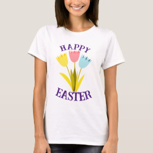 Happy Oaster niedlich Tulip Blume T-Shirt