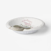 Happy Oaster Niedlich Watercolor Floral Bunny Rabb Pappteller (Gewinkelt)