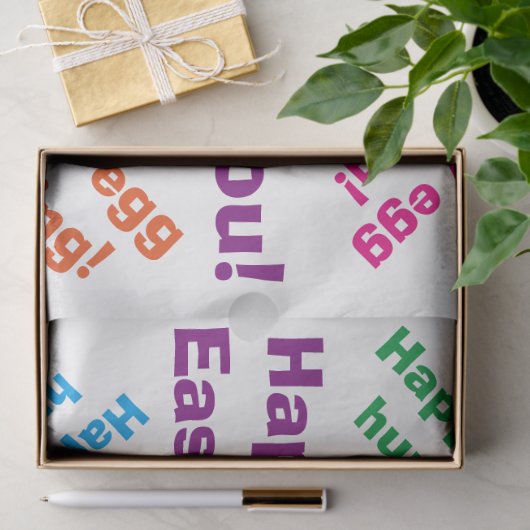 Happy Oaster Niedlich Yellow Chick Gruß Seidenpapier (Geschenk)