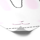 Happy Oaster niedliche Bunny Bonnes Custom Text Sp Poster (Ecke)