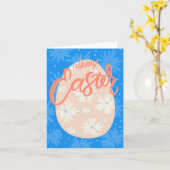 Happy Oaster Niedliche Grußkarte mit Blume und e Karte (Gelbe Blume)