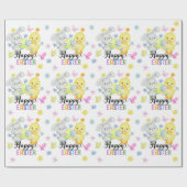 Happy Oaster Niedliche Kaninchen & Ei Hunt Geschenkpapier (Flach)