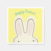 Happy Oaster niedliche Pekaboo-Drehbuch gelb Serviette (Vorderseite)