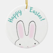 Happy Oaster niedliche Pekaboo-Skript Keramik Ornament (Vorne)
