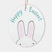 Happy Oaster niedliche Pekaboo-Skript Keramik Ornament (Links)