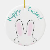 Happy Oaster niedliche Pekaboo-Skript Keramik Ornament (Hinten)
