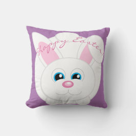 Happy Oaster Niedlicher Cartoon Bunny Lila Kissen
