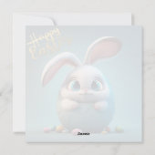 Happy Oaster niedlicher Hase Feiertagskarte (Rückseite)