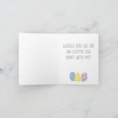 Happy Oaster niedlicher Pinguin mit sonnigen Ohren Karte (Innenseite)