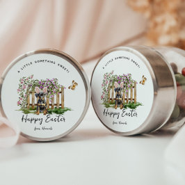 Happy Oaster | Niedlicher Welppy Bunny Personalisi Runder Aufkleber