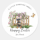 Happy Oaster | Niedlicher Welppy Bunny Personalisi Runder Aufkleber (Vorderseite)