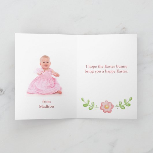 Happy Oaster Oma und Opa Foto Karte (Innenseite)