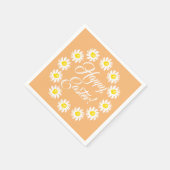 Happy Oaster Orange Drehbuch niedlich zärtlich frö Serviette (Ecke)