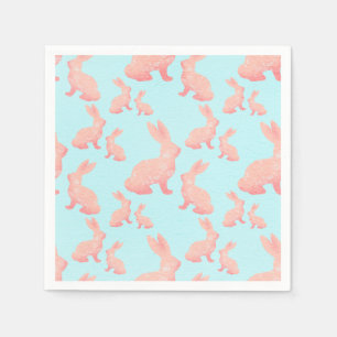 Happy Oaster - Orange red Bunny's Muster Serviette