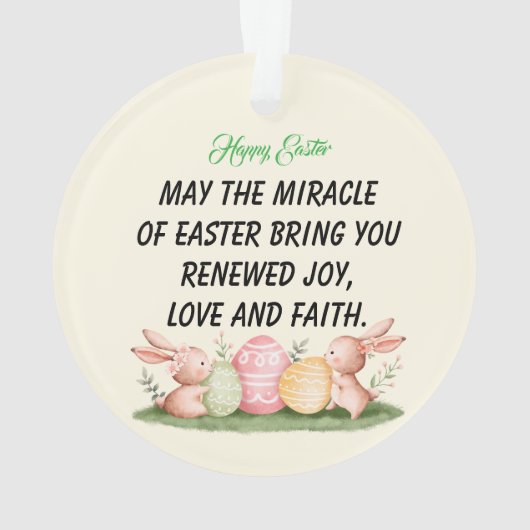 Happy Oaster Ornament (Rückseite)