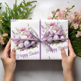 Happy Oaster | Ostereier & Peonies | Osterfest Geschenkpapier