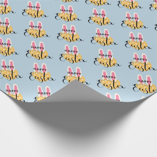 Happy Oaster, Ostersonnige Ohren Geschenkpapier (Ecke)