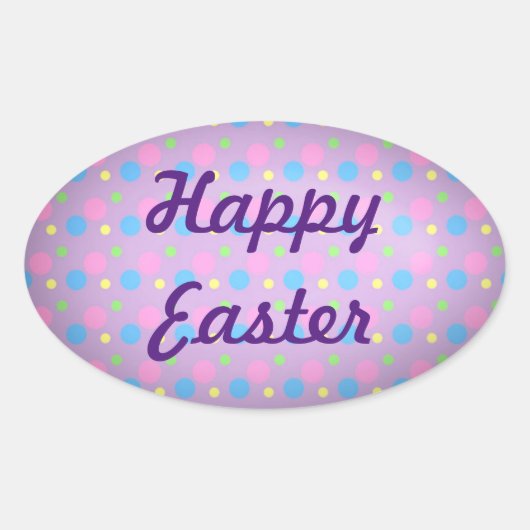 Happy Oaster Ovaler Aufkleber (Vorderseite)