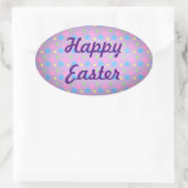 Happy Oaster Ovaler Aufkleber (Tasche)