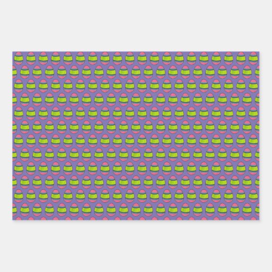 Happy Oaster Painted Eggs Basket Egg Hunt Geschenkpapier Set (Vorderseite 2)